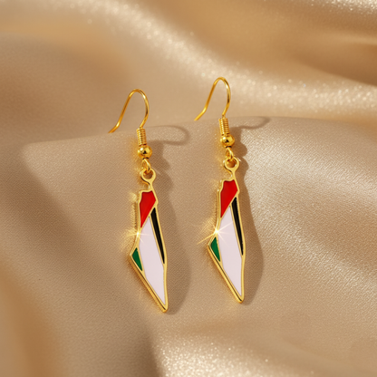 Barakah Palestine Map Earrings