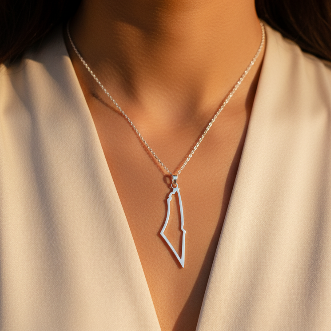 Barakah Palestine Map Necklace