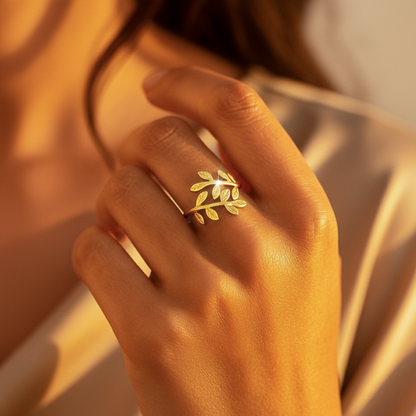 Barakah Palestine Olive Leaf Ring