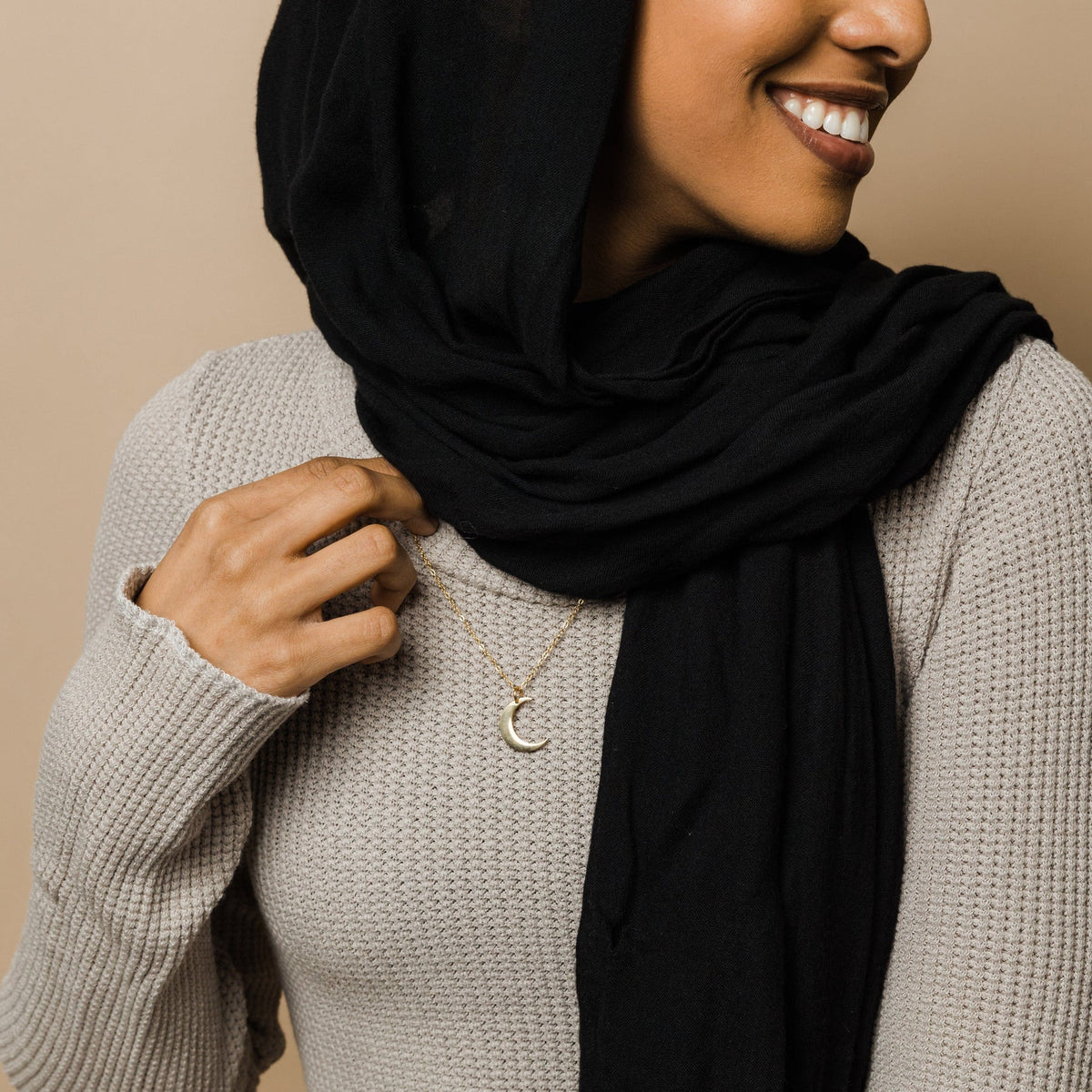 Barakah Nurani Crescent Necklace