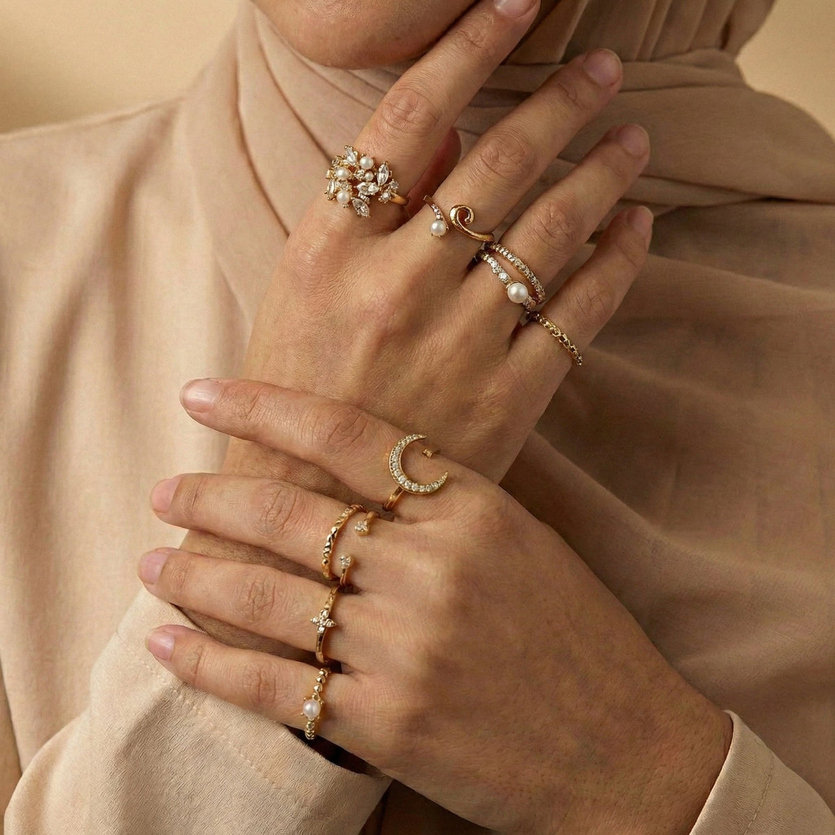 Barakah Layali Moonlight Ring Set