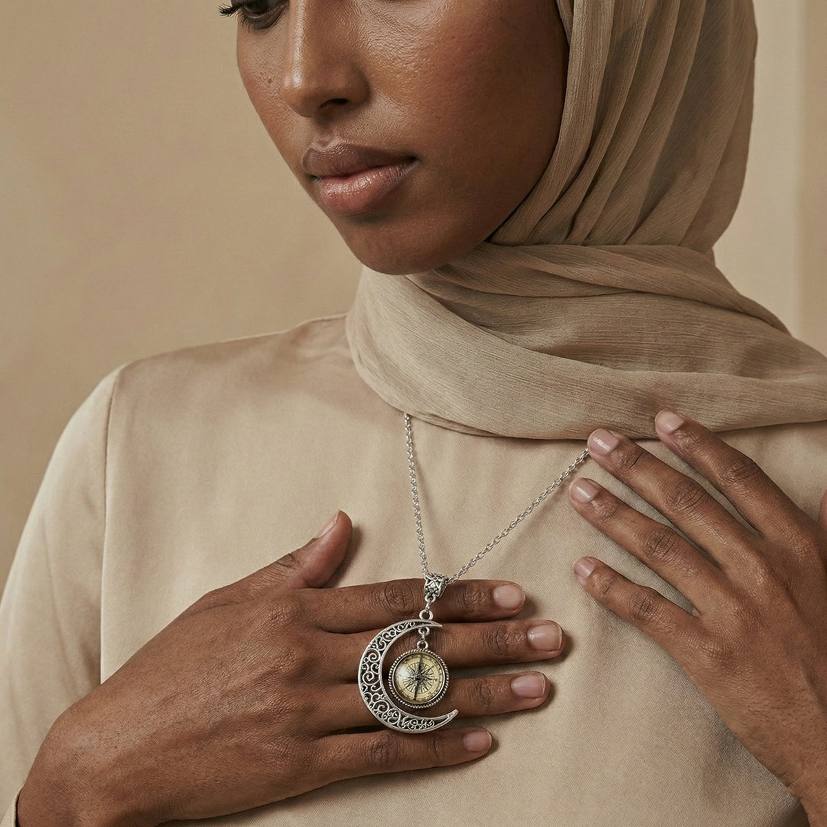 Barakah Noor Crescent Necklace