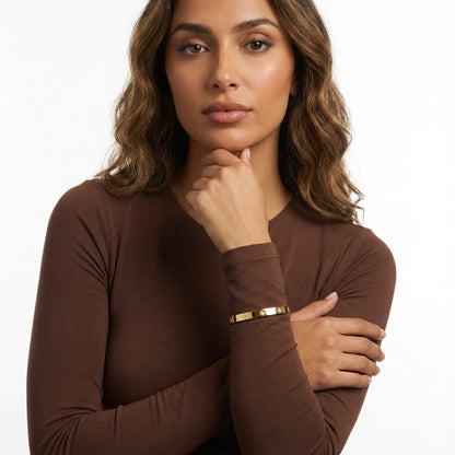 Gold Clover Bangle