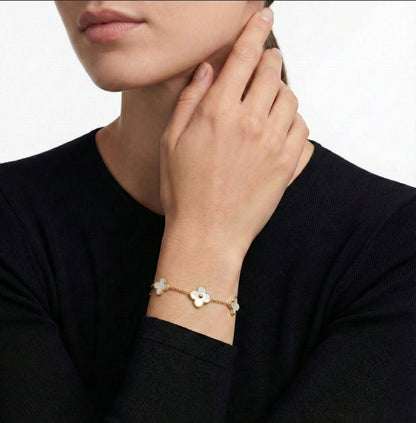 White Blossom Petal Bracelet