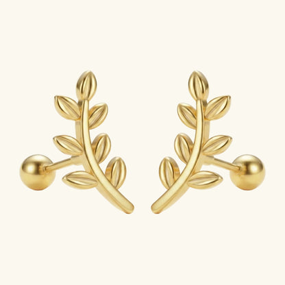 Barakah Sakinah Leaf Earrings