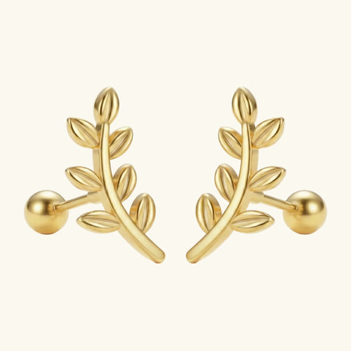 Barakah Sakinah Leaf Earrings