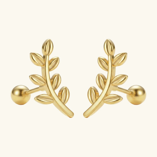 Barakah Sakinah Leaf Earrings