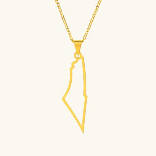 Barakah Palestine Map Necklace