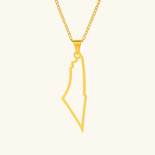 Barakah Palestine Map Necklace