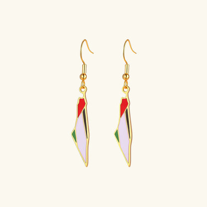 Barakah Palestine Map Earrings