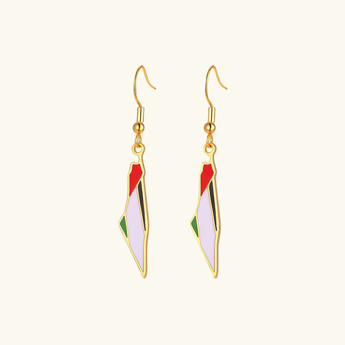 Barakah Palestine Map Earrings