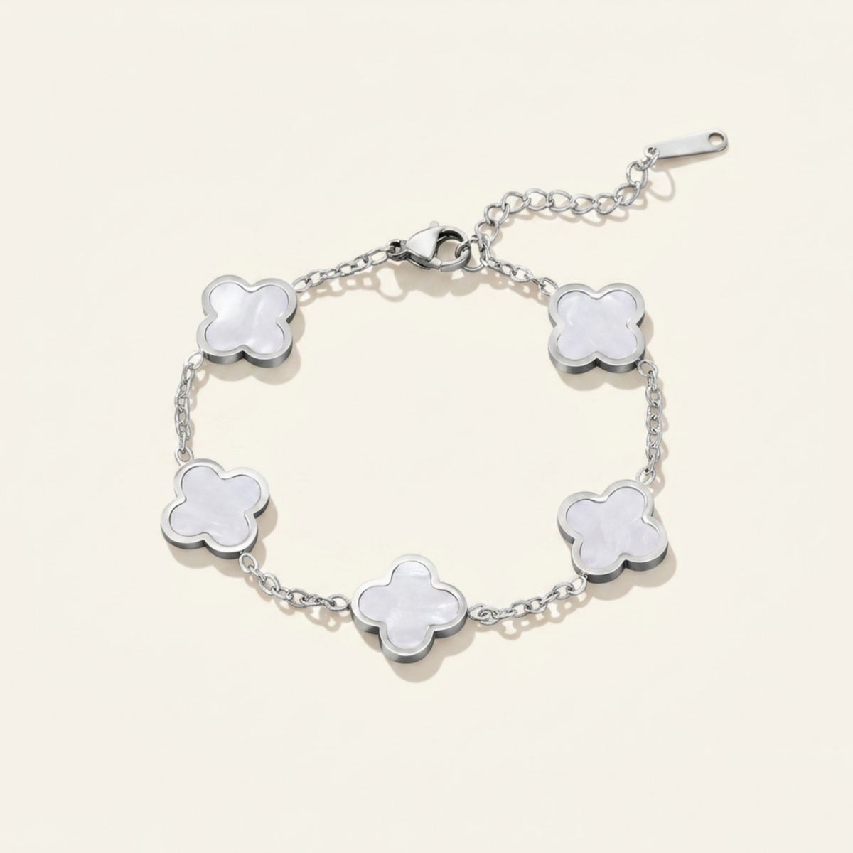 Silver Clover Bracelet