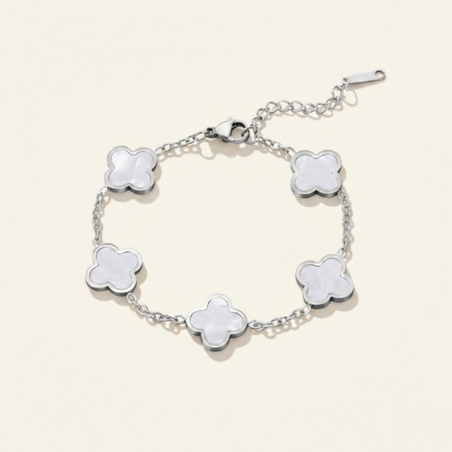 Silver Clover Bracelet
